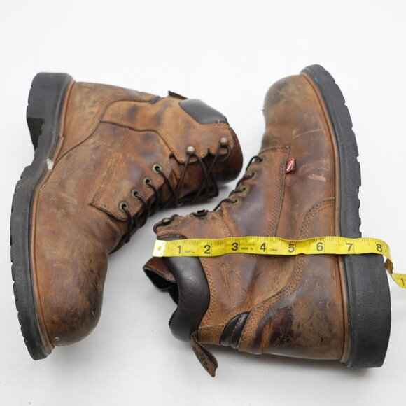 Red Wing Men's 10.5 EE Brown Leather Boots 2212 Steel Toe Work Safety DynaForce - Picture 6 of 10